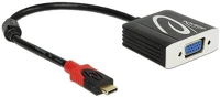 Delock 62994 Usb-c -> vga m/f adapter 0.2m fekete (dp alt mode) kép