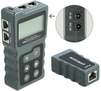 Delock 63110 Lcd kábel tesztelő rj45 / poe / dc kép