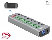 Delock ÉS 1 Hálózati csatlakozó usb 3.2 gen 1 (3.1 gen 1) type-b szürke kép