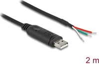 Delock 63509 Usb-a 2.0 -> serial rs-485 nyílt vezeték male adatkábel 2m fekete kép