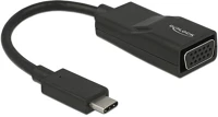 Delock 63923 Usb-c / thunderbolt -> vga m/f adapter 0.8m fekete dp alt mode kép