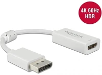 Delock 63936 Displayport 1.4 -> hdmi m/f adapter 0.1m fehér hdr