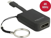 Delock 63940 Key chain usb-c -> displayport 1.2 m/f adapter 0.1m fekete