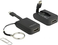 Delock 63942 Key chain usb-c / thunderbolt -> hdmi 1.4 m/f adapter fekete dp alt mode kép
