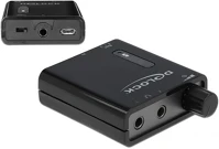 Delock 64056 Hordozható sztereó fejhallgató erosíto kettos kimenettel és basszus erosítovel kép