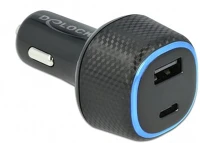 Delock 3.0 + USB TYPE-A 63 W DELOCK USB autós töltő Type-C PD 3.0 + USB Type-A 63 W