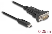 Delock USB 2.0 A-TÍPUSÚ Adapter USB 2.0 A-típusú - 1 x soros RS-232 D-Sub 9 tűs apa ferrit maggal kép