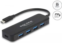 Delock 64170 5-portos usb-c usb3.0 hub fekete kép