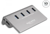 Delock USB 3.2 GEN 2 HUB 4 A-TÍPUSÚ USB Usb 3.2 gen 2 hub 4 a-típusú usb porttal kép