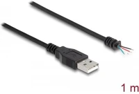 Delock 64184 Usb-a 2.0 -> 4db nyitott vezeték m/m adatkábel 1m fekete kép