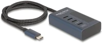 Delock 64189 usb 10 gbps hub 4 db. usb type-c  porttal, amelyből 3 adat csatlakoztatási kép