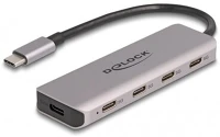 Delock 64238 Usb 5 gbps tetején 4 usb porttal rendelkező usb type-c hub usb type-c csatlakoztatóval kép
