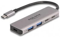 Delock ÉS 2 A-TÍPUSÚ Usb 5 gbps 2 usb type-c portos és 2 a-típusú portos hub usb type-c csatlakozóval kép