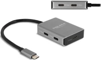 Delock 64249 Usb 10 gbps tetején 4 usb porttal rendelkező usb type-c  hub usb type-c  csatlakoztatóval kép