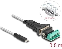 Delock 64266 USB Type-C -típusú adapter   1 x soros RS-422/485 apa 6 tűs terminal kép