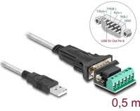 Delock 64267 USB 2.0 A-típusú adapter   1 x soros RS-422/485 apa 6 tűs terminal kép