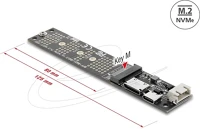 Delock 64291 Oculink m.2 m kulcsos nvme ssd átalakító kép