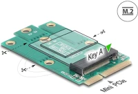 Delock 64339 Mini pcie apa - m.2 kulcs a csatlakoztató adapter kép