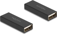 Delock 65106 Usb-a 2.0 -> usb-a 2.0 f/f adapter fekete kép