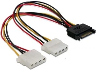 Delock 65159 Sata power -> 2 molex power 4pin m/f adapter 0.2m kép