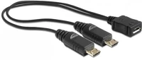 Delock 65440 Usb micro b anya > 2 x usb micro-b apa kábel - 20,5cm kép