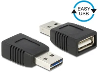 Delock 65520 Easy-usb a -> usb-a 2.0 m/f adapter fekete kép
