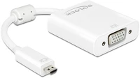Delock 65557 Adapter hdmi micro-d dugó > vga hüvely audióval fehér kép
