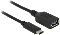 Delock 3.1 GEN 2 Usb 3.1 type-c apa - usb type a anya adapter - fekete kép