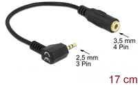 Delock 65674 jack stereo 2,5mm -> jack stereo 3,5mm m/f adapter kép