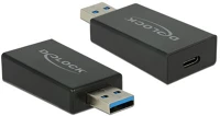 Delock 65689 Usb m - usb type-c f adapter fekete kép