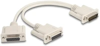 Delock 65833 y osztott kábeles adapter d-sub 15 tűs apa - 2 x d-sub 15 tűs anya kép
