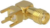 Delock 65849 Sma jack 90° pcb thread length 5 mm kép