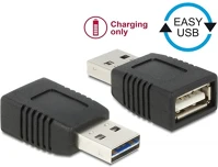 Delock 65965 Easy-usb a -> usb-a 2.0 m/f adapter fekete csak töltéshez kép