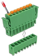 Delock 65974 8 tűs, 3,81 mm-es függőleges hornyos pcb sorkapocs blokk csomag kép