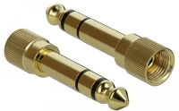 Delock 65983 Jack stereo 6,3mm -> jack stereo 3,5mm (3pin) m/f adapter 2db kép