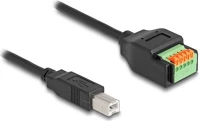 Delock 66249 Usb-b 2.0 -> terminal block 5pin m/f adapter 0.15m fekete kép