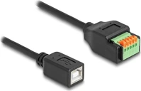 Delock 66250 Usb-b 2.0 -> terminal block 5pin f/f adapter 0.15m fekete kép