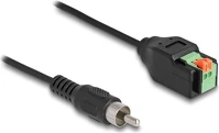 Delock 66254 Rca -> terminal block 2pin m/f adatkábel 0.15m fekete kép