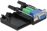 Delock 66259 Vga -> terminal block 10pin f/f csatlakozóaljzat fekete kép