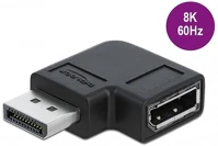 Delock 90 ° -KAL Displayport 1.4 -> displayport 1.4 m/f adapter fekete 90° bal kép