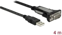 Delock 66323 Usb-a 2.0 -> serial rs-232 db9 m/m adatkábel 4m fekete kép