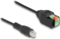 Delock 66327 Rca -> terminal block 2pin f/f adatkábel 0.15m fekete kép