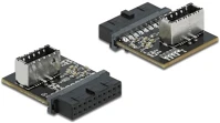Delock 66432 Usb-a 3.0 pinheader 19pin -> usb-a 3.2 gen1 key a 20pin f/f adapter kép