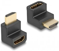 Delock 66458 Hdmi 2.1 -> hdmi 2.1 m/f adapter fekete 90° fel kép