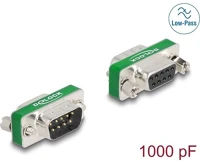 Delock 66476 rf/emi interferencia elnyomó szűrő d-sub 9 tűs apa   anya aluláteresztő kép