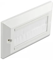 Delock 66496 Kábelrendező keret fehér fésűsávokkal 146 x 86 mm kép