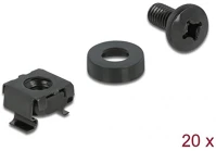 Delock 66548 Beszerelési készlet hálózati kabinethez, 20 db. fekete kép