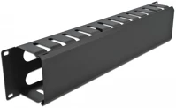 Delock 66553 19 , 2u magas, 4 nyílásos, fekete kábelrendező elem kép