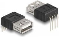Delock 66637 Usb-a 2.0 -> forrfül csatlakozó dugó fekete 90° kép