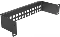 Delock 66678 10  kábel biztosító sín keret alakzatú 1u fekete kép